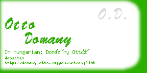 otto domany business card